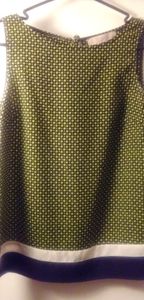 Women Loft Blouse Office Wear Medium Green Patters